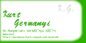 kurt germanyi business card